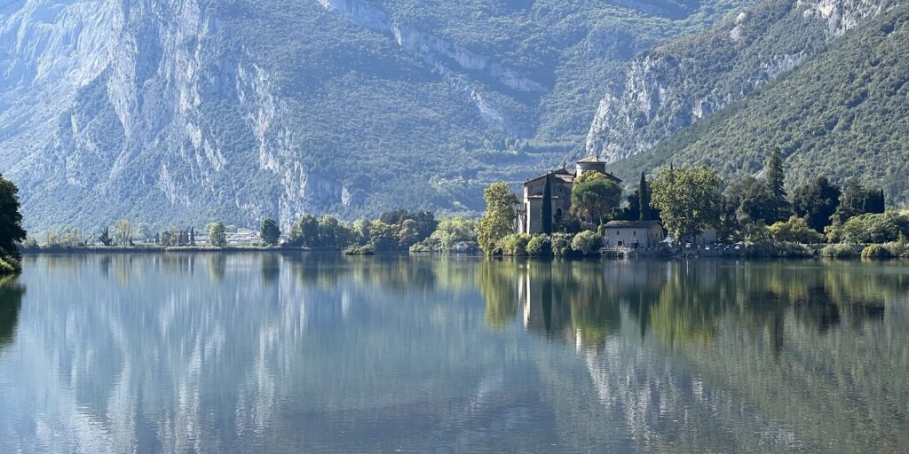 Finding a rental guide. Here is Castel Toblino, on the shores of Lake Toblino